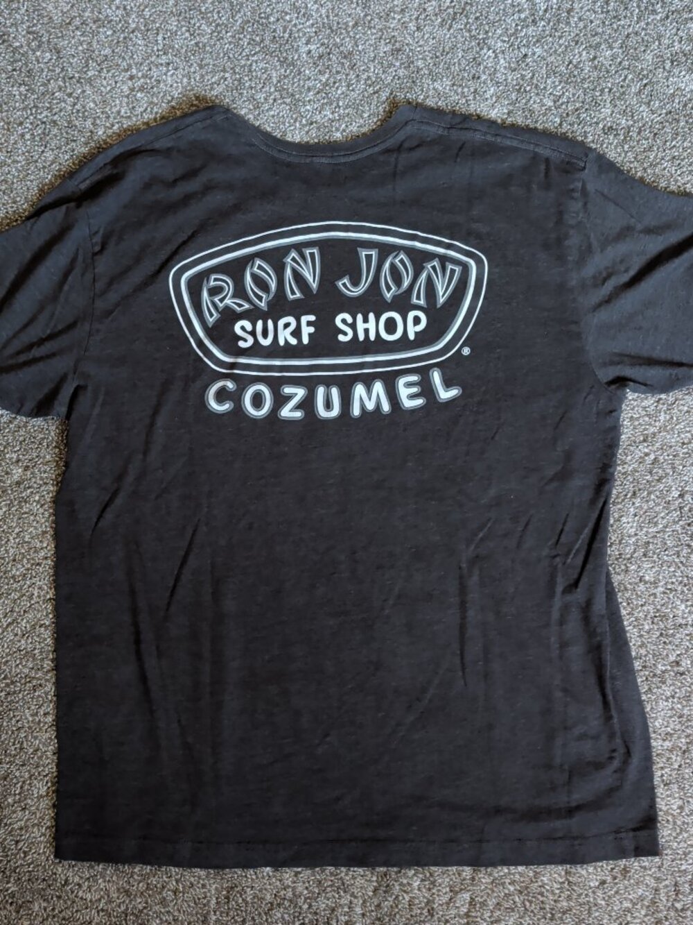 Ron Jon Surf Shop Cozumel Faded Tag XL Short Sleeve Gray/White Short Sleeve